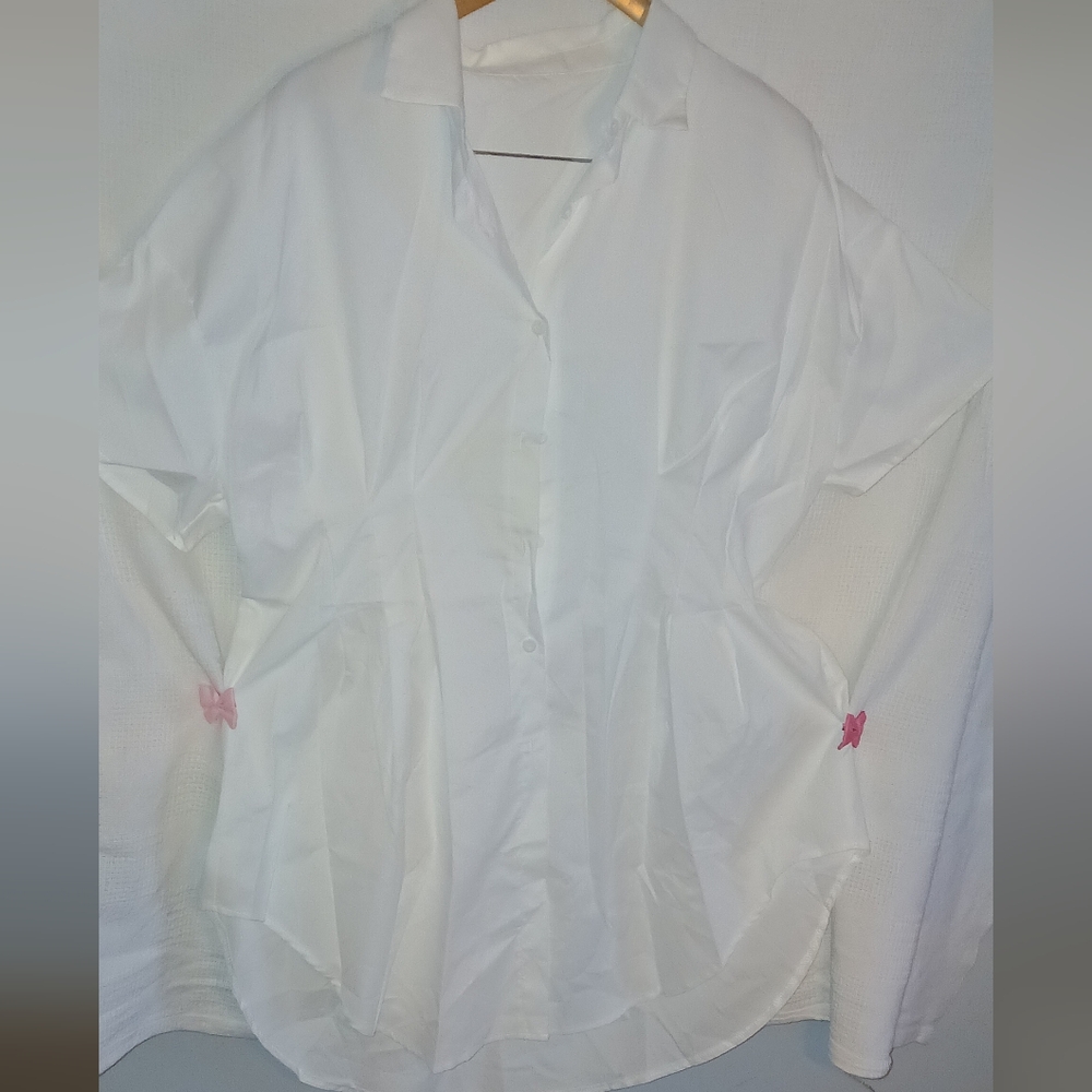 SHEIN Curve White Shirt Dress